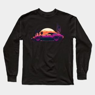 Ferrari 250 GTO synthwave sunset Long Sleeve T-Shirt